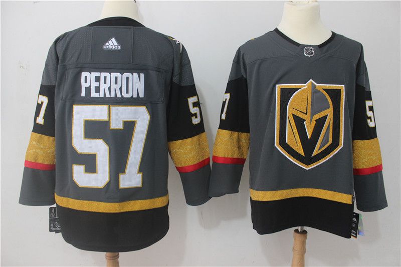 Men Vegas Golden Knights 57 Perron Fanatics Branded Breakaway Home Black Adidas NHL Jersey